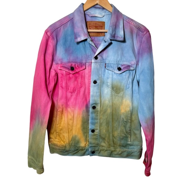 Levi's Other - Levi’s Rainbow Dead Head Tie Dye Denim Trucker Jacket Men’s Size Medium